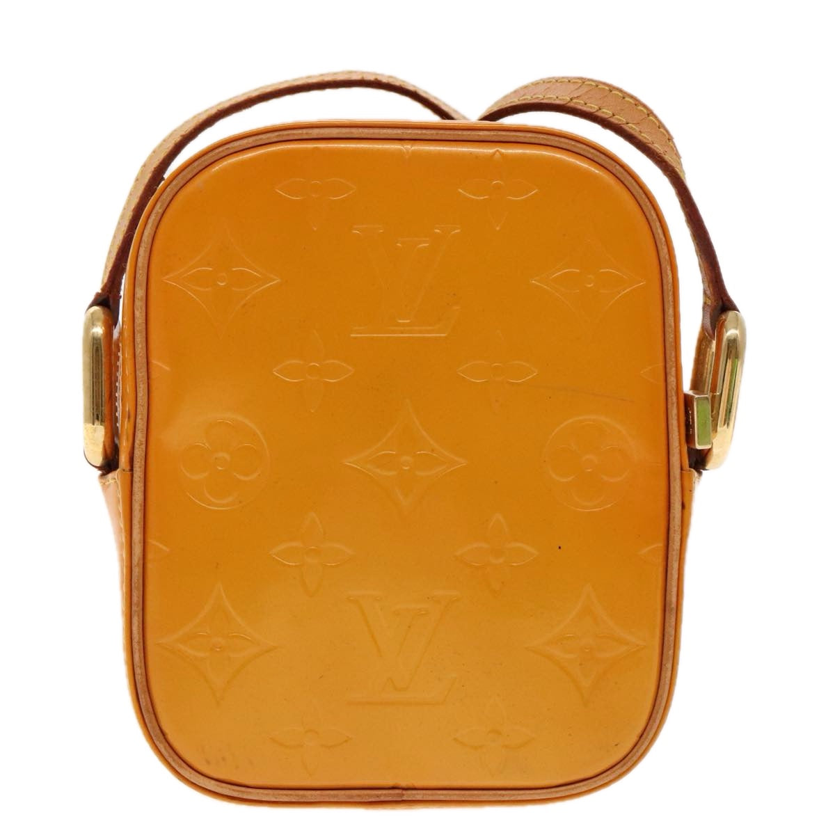 LOUIS VUITTON Monogram Vernis Christie PM Shoulder Bag Jaune M91110 Auth 94370