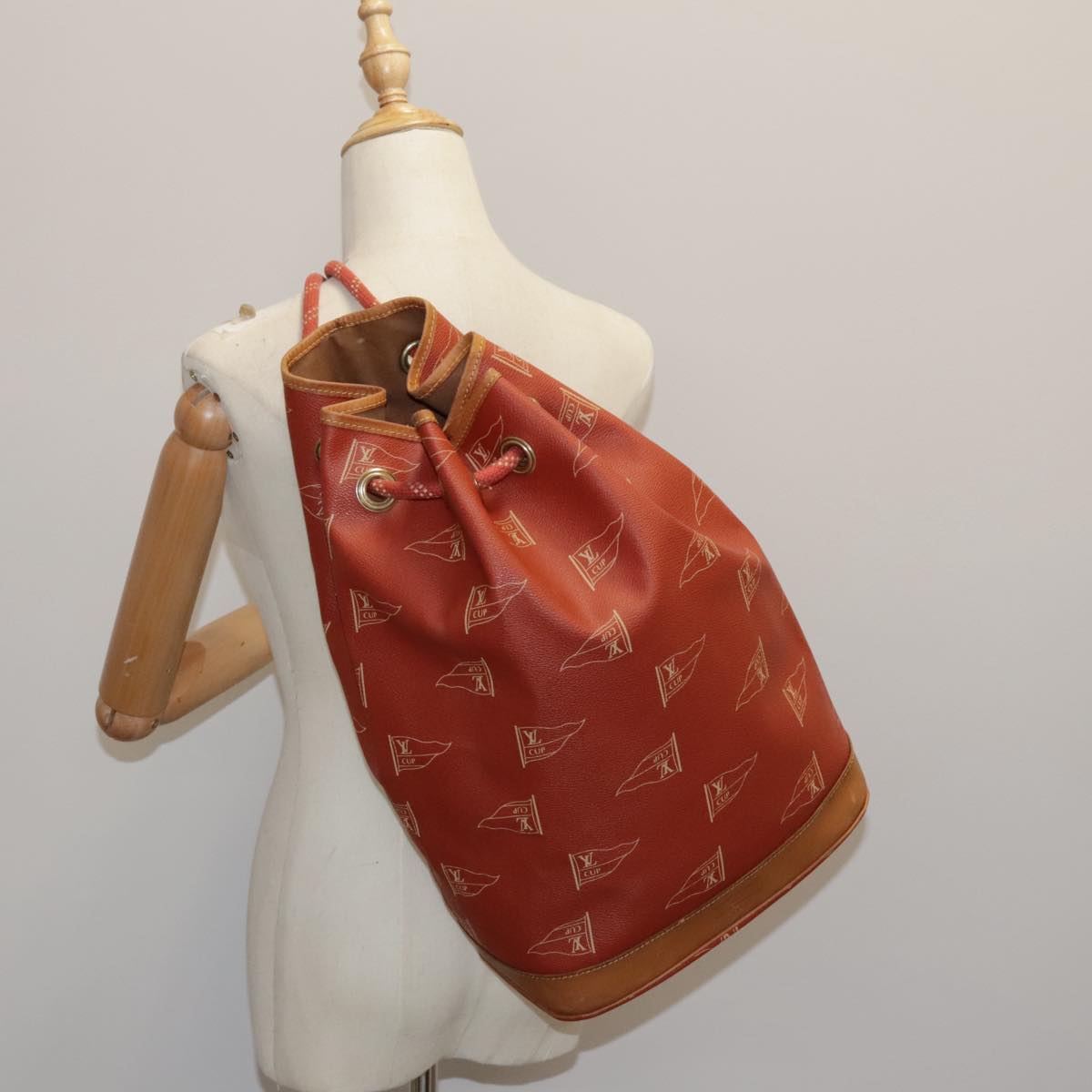 LOUIS VUITTON LV CUP Saint Tropez Shoulder Bag Red M80026 LV Auth 94376