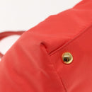 PRADA Hand Bag Nylon Orenge Sunset Gold Auth 94395-14