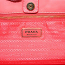 PRADA Hand Bag Nylon Orenge Sunset Gold Auth 94395-17