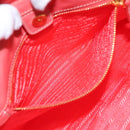 PRADA Hand Bag Nylon Orenge Sunset Gold Auth 94395-22