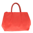 PRADA Hand Bag Nylon Orenge Sunset Gold Auth 94395-2