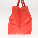PRADA Hand Bag Nylon Orenge Sunset Gold Auth 94395-3