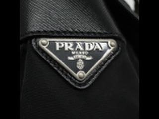 PRADA Shoulder Bag Nylon Black Silver Auth 94397