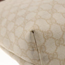 GUCCI GG Supreme Tote Bag PVC Leather Gold White 189896 Auth 94448-16