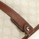 GUCCI GG Supreme Tote Bag PVC Leather Gold White 189896 Auth 94448-8