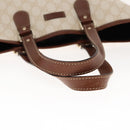 GUCCI GG Supreme Tote Bag PVC Leather Gold White 189896 Auth 94448-7