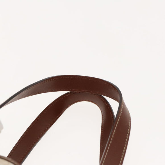 GUCCI GG Supreme Tote Bag PVC Leather Gold White 189896 Auth 94448