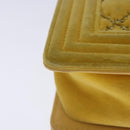 CHANEL Matelasse 20 Chain Boy Chanel Umhängetasche Velours Gelb CC Auth 94468V-16