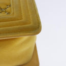CHANEL Matelasse 20 Chain Boy Chanel Umhängetasche Velours Gelb CC Auth 94468V-17