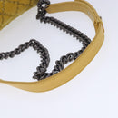 CHANEL Matelasse 20 Chain Boy Chanel Umhängetasche Velours Gelb CC Auth 94468V-7