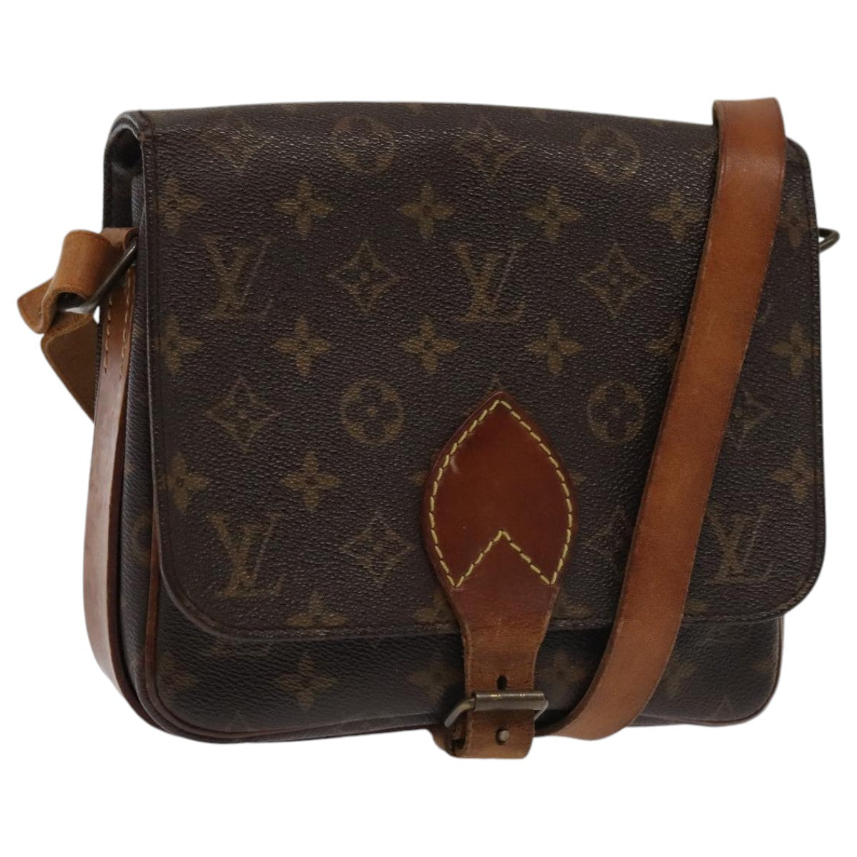 LOUIS VUITTON Monogram Cartouchiere MM Shoulder Bag M51253 LV Auth 94555