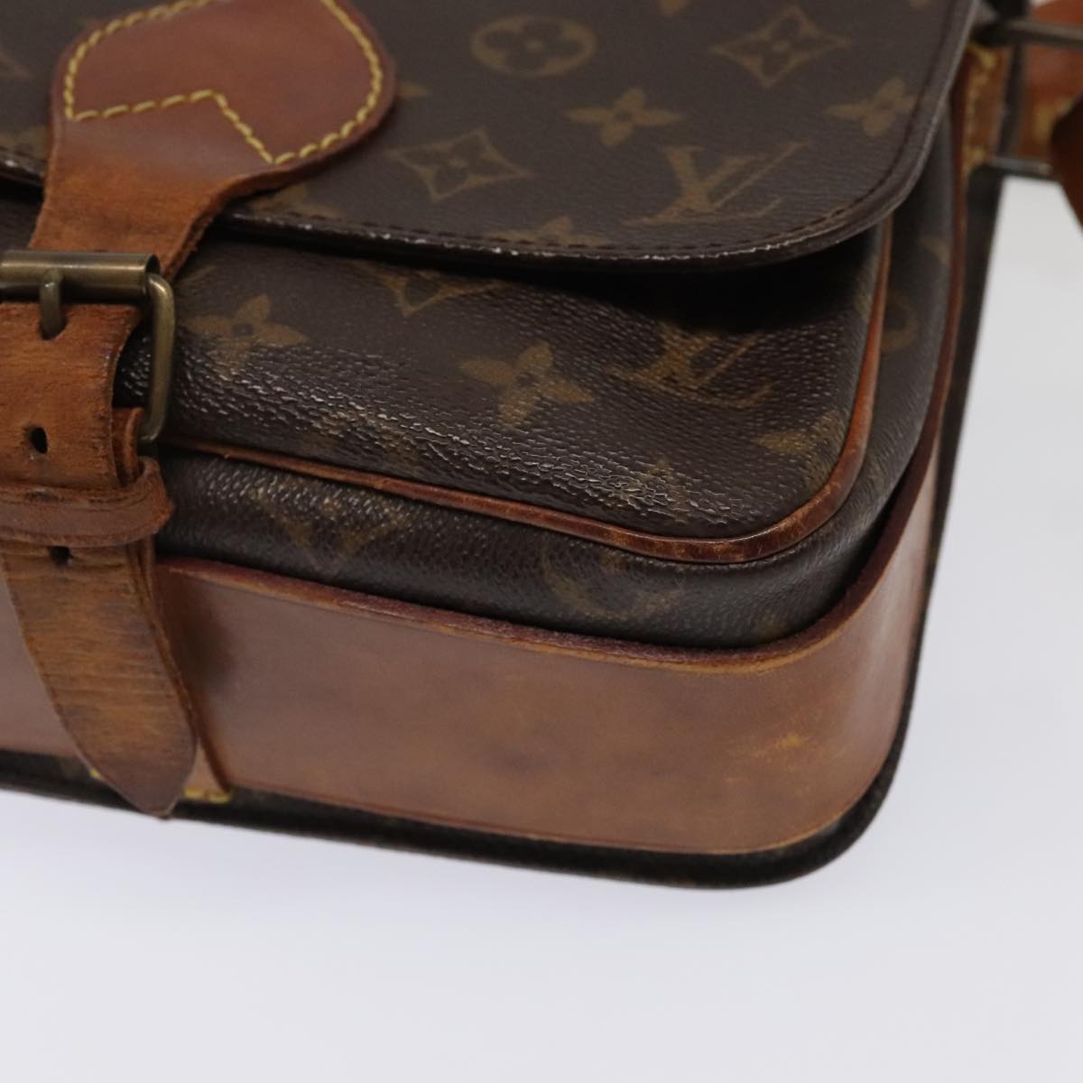 LOUIS VUITTON Monogram Cartouchiere MM Shoulder Bag M51253 LV Auth 94555