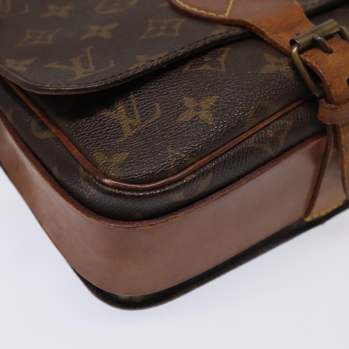 LOUIS VUITTON Monogram Cartouchiere MM Shoulder Bag M51253 LV Auth 94555