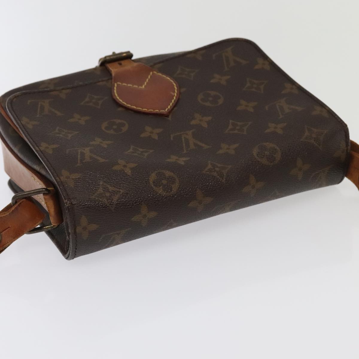 LOUIS VUITTON Monogram Cartouchiere MM Shoulder Bag M51253 LV Auth 94555