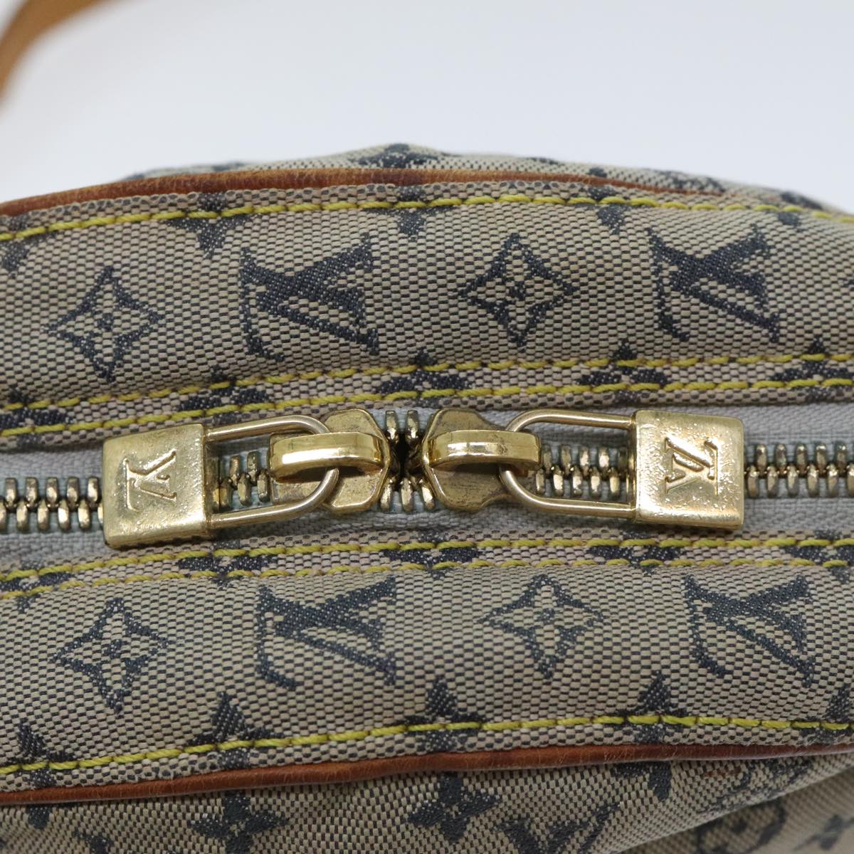 LOUIS VUITTON Monogram Mini Jeanne GM Shoulder Bag Blue M92000 LV Auth 94564