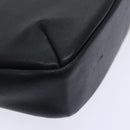 BURBERRY Nova Check Hand Bag Leather Canvas Black Beige Auth 94567-16