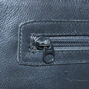 BURBERRY Nova Check Hand Bag Leather Canvas Black Beige Auth 94567-21