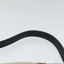 BURBERRY Nova Check Hand Bag Leather Canvas Black Beige Auth 94567-8