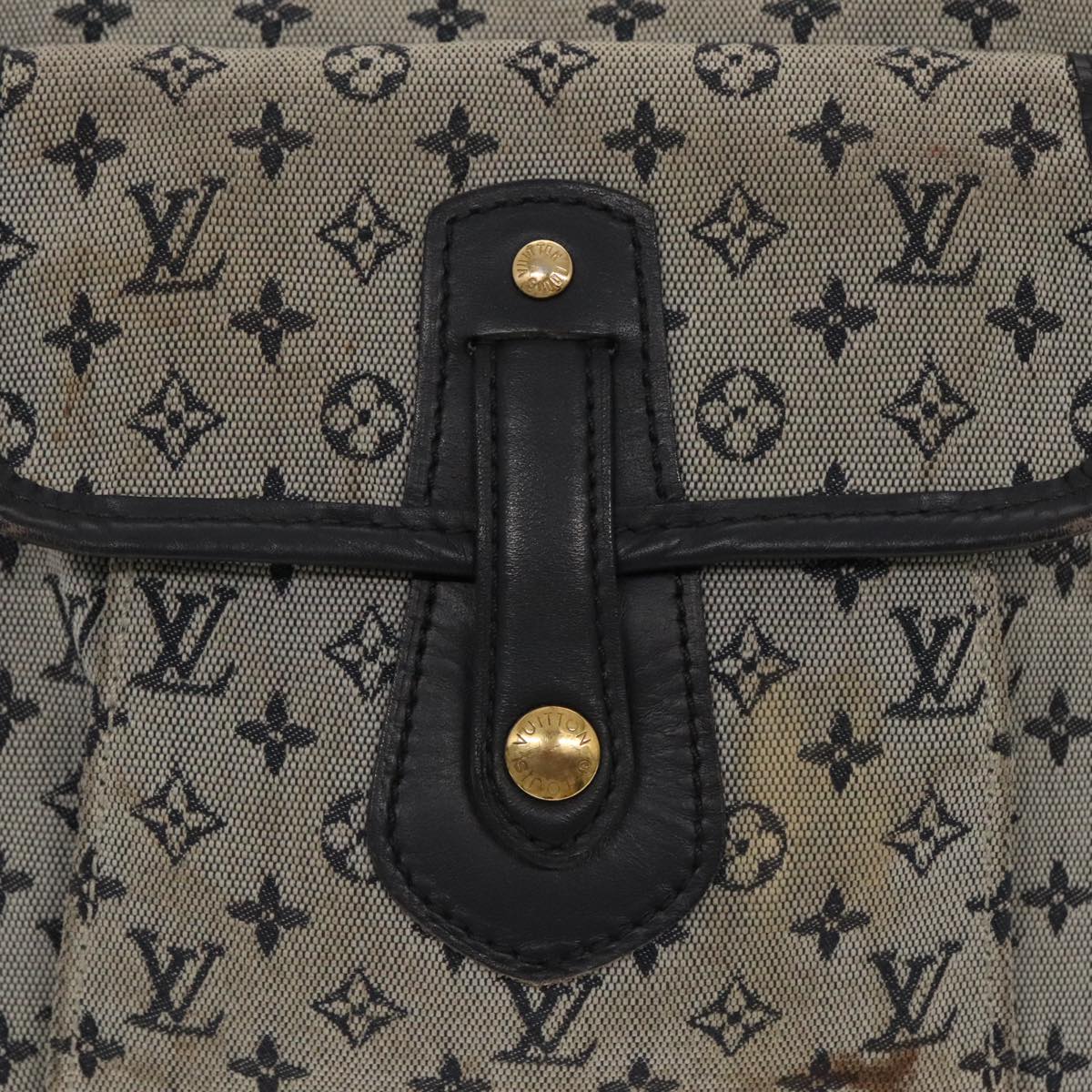 LOUIS VUITTON Monogram Mini Buzas Marie Kate Shoulder Bag Blue M92320 Auth 94595