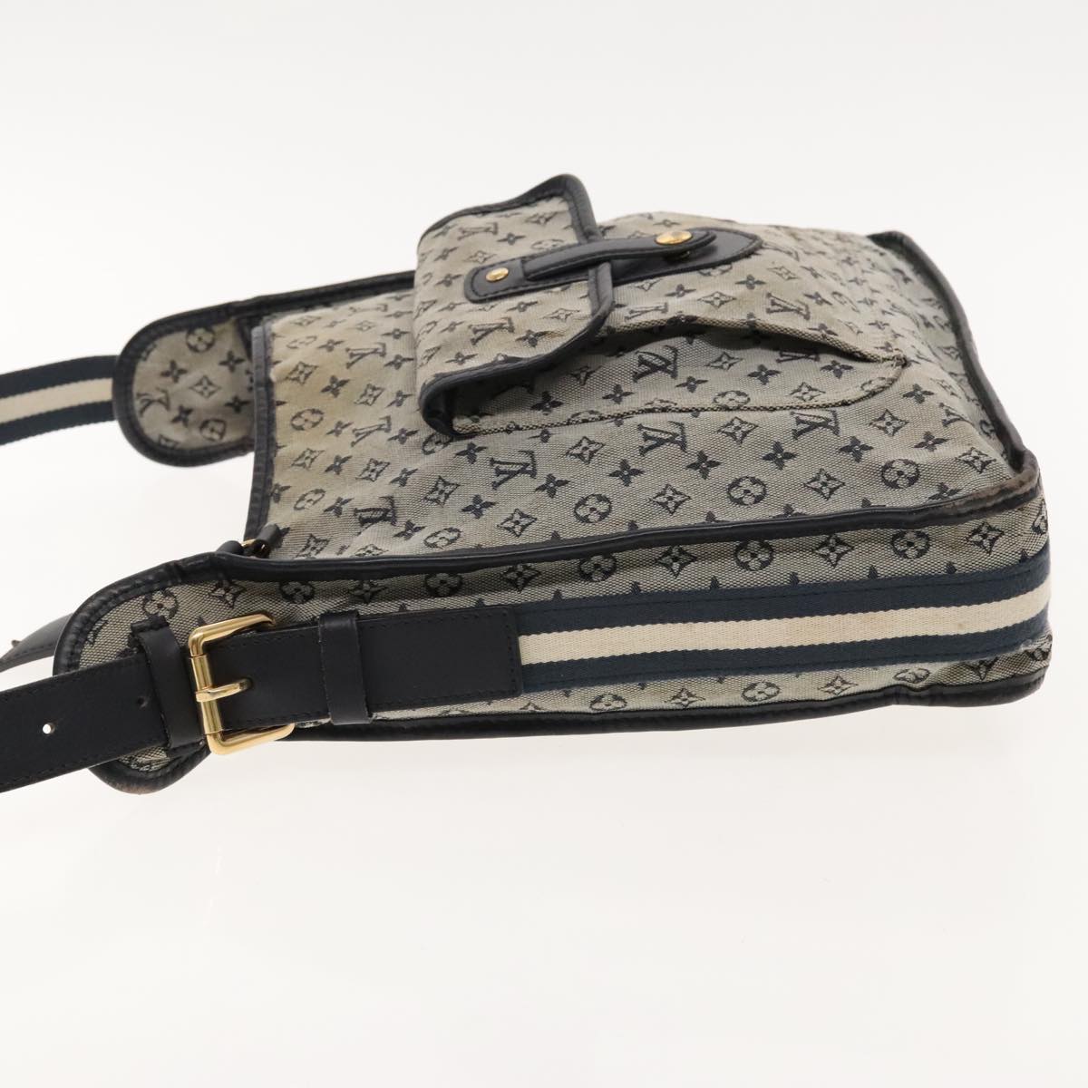 LOUIS VUITTON Monogram Mini Buzas Marie Kate Shoulder Bag Blue M92320 Auth 94595