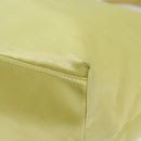PRADA Hand Bag Satin Yellow Silver Auth 94612-9