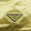 PRADA Hand Bag Satin Yellow Silver Auth 94612-17