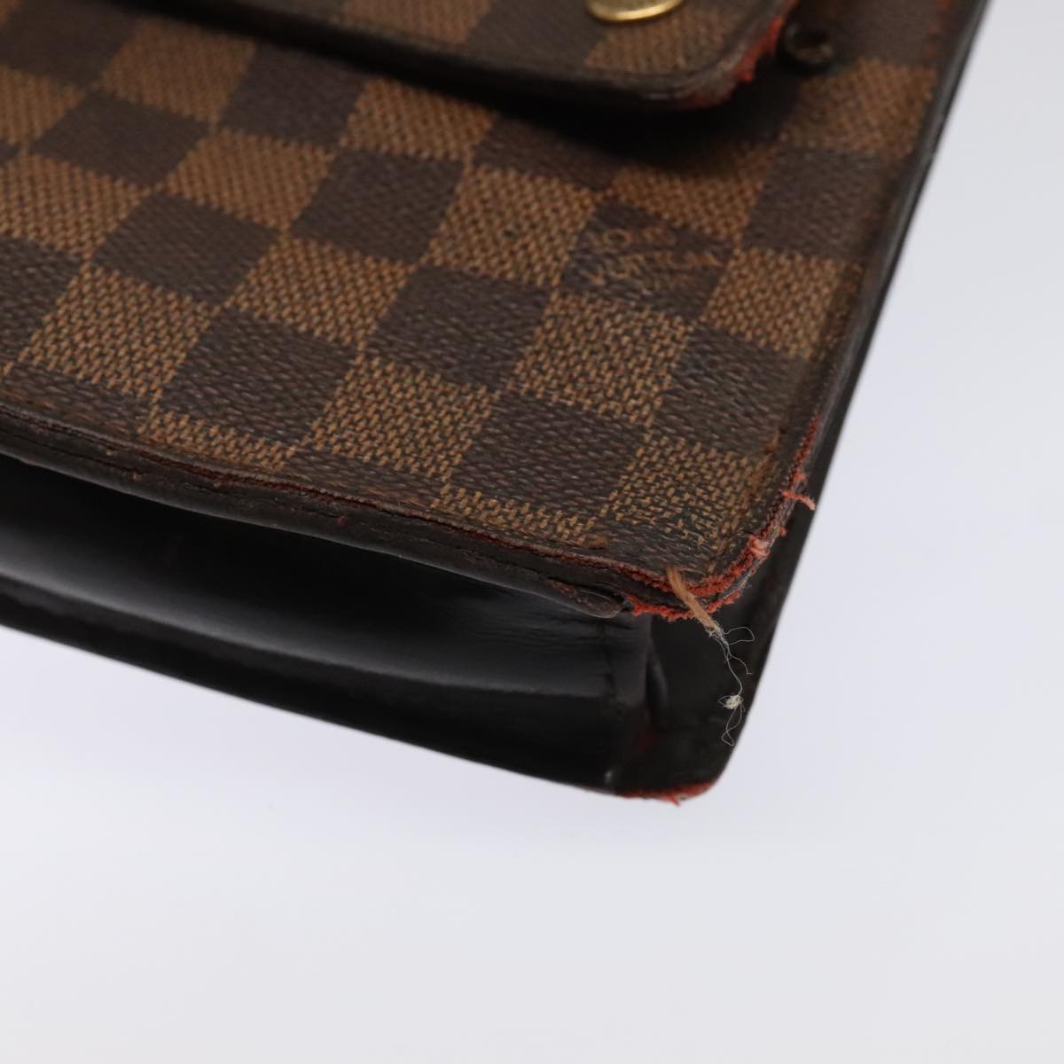 LOUIS VUITTON Damier Ebene Portello Shoulder Bag N45271 LV Auth 94622