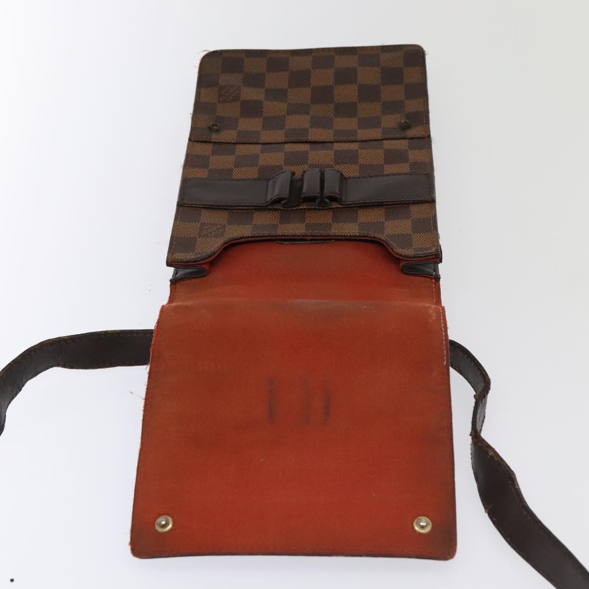 LOUIS VUITTON Damier Ebene Portello Shoulder Bag N45271 LV Auth 94622