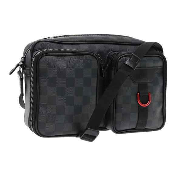 LOUIS VUITTON Damier Grafitte Utility Messenger Shoulder Bag M40280 Auth 94640SM