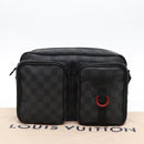 LOUIS VUITTON Damier Grafitte Utility Messenger Shoulder Bag M40280 Auth 94640A-12