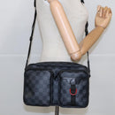 LOUIS VUITTON Damier Grafitte Utility Messenger Shoulder Bag M40280 Auth 94640A-24