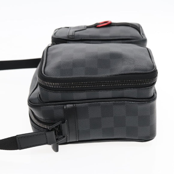 LOUIS VUITTON Damier Grafitte Utility Messenger Shoulder Bag M40280 Auth 94640SM