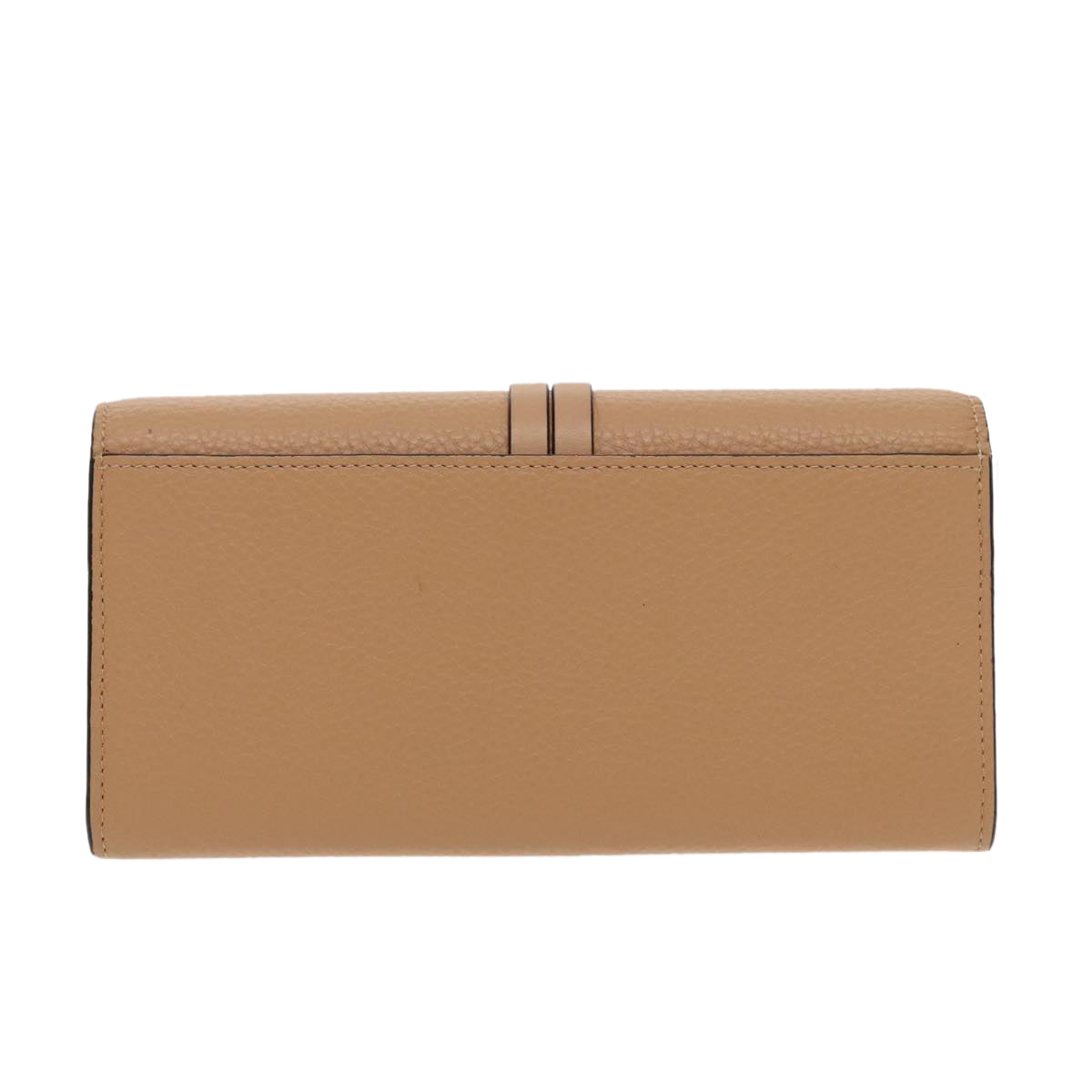 Chloe Long Wallet Leather Beige Gold Auth 94673 - 0