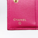 CHANEL Wallet Lamb Skin Pink Gold CC Auth 94678AM-17