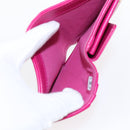 CHANEL Wallet Lamb Skin Pink Gold CC Auth 94678AM-9