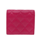 CHANEL Wallet Lamb Skin Pink Gold CC Auth 94678AM-2