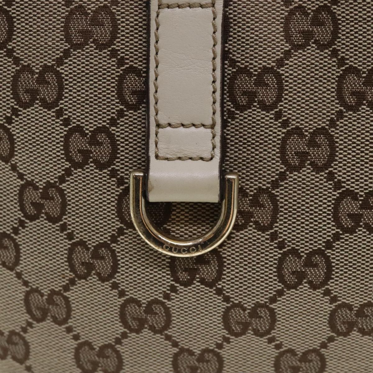 GUCCI GG Canvas Shoulder Bag Beige Gold 169946 Auth 94686