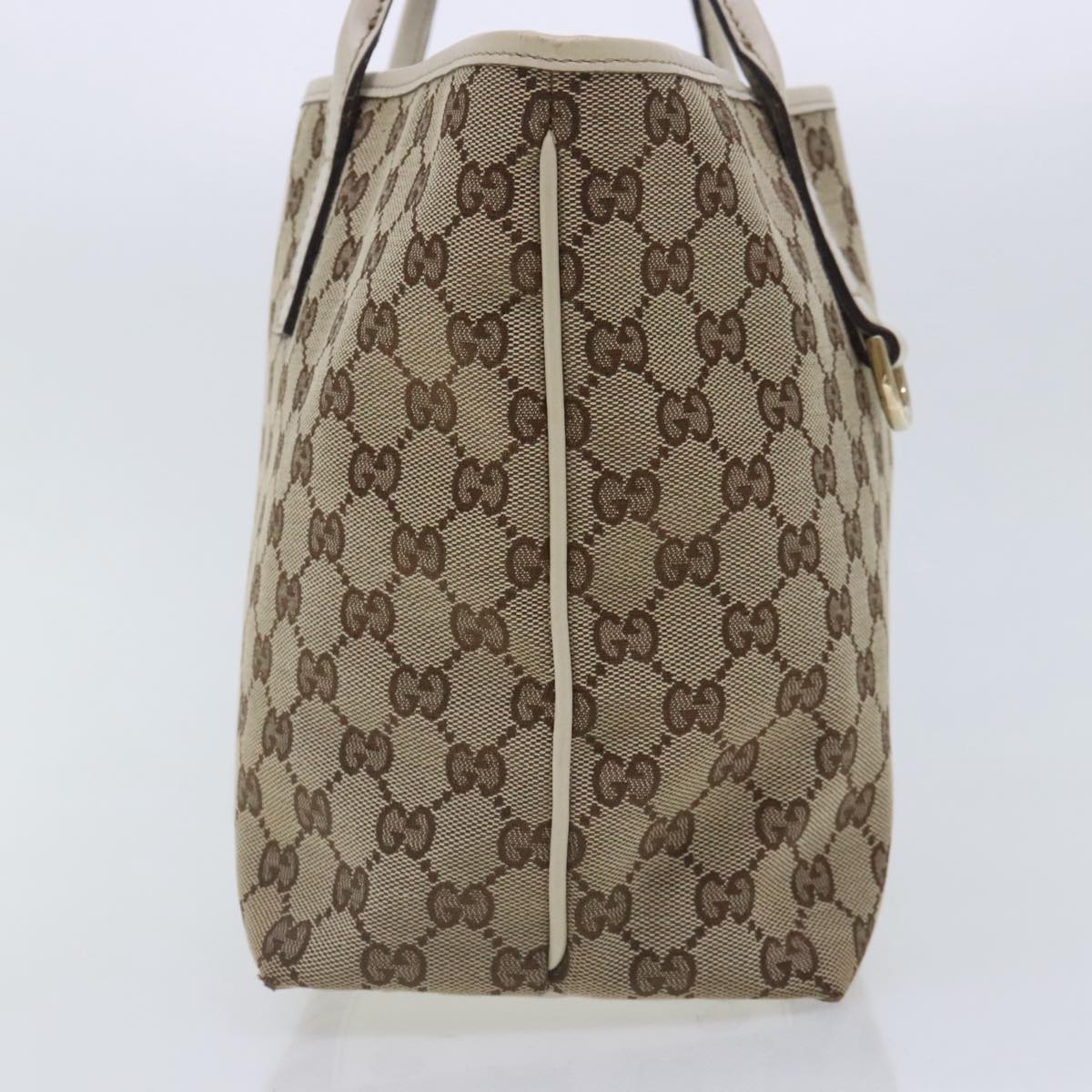 GUCCI GG Canvas Shoulder Bag Beige Gold 169946 Auth 94686