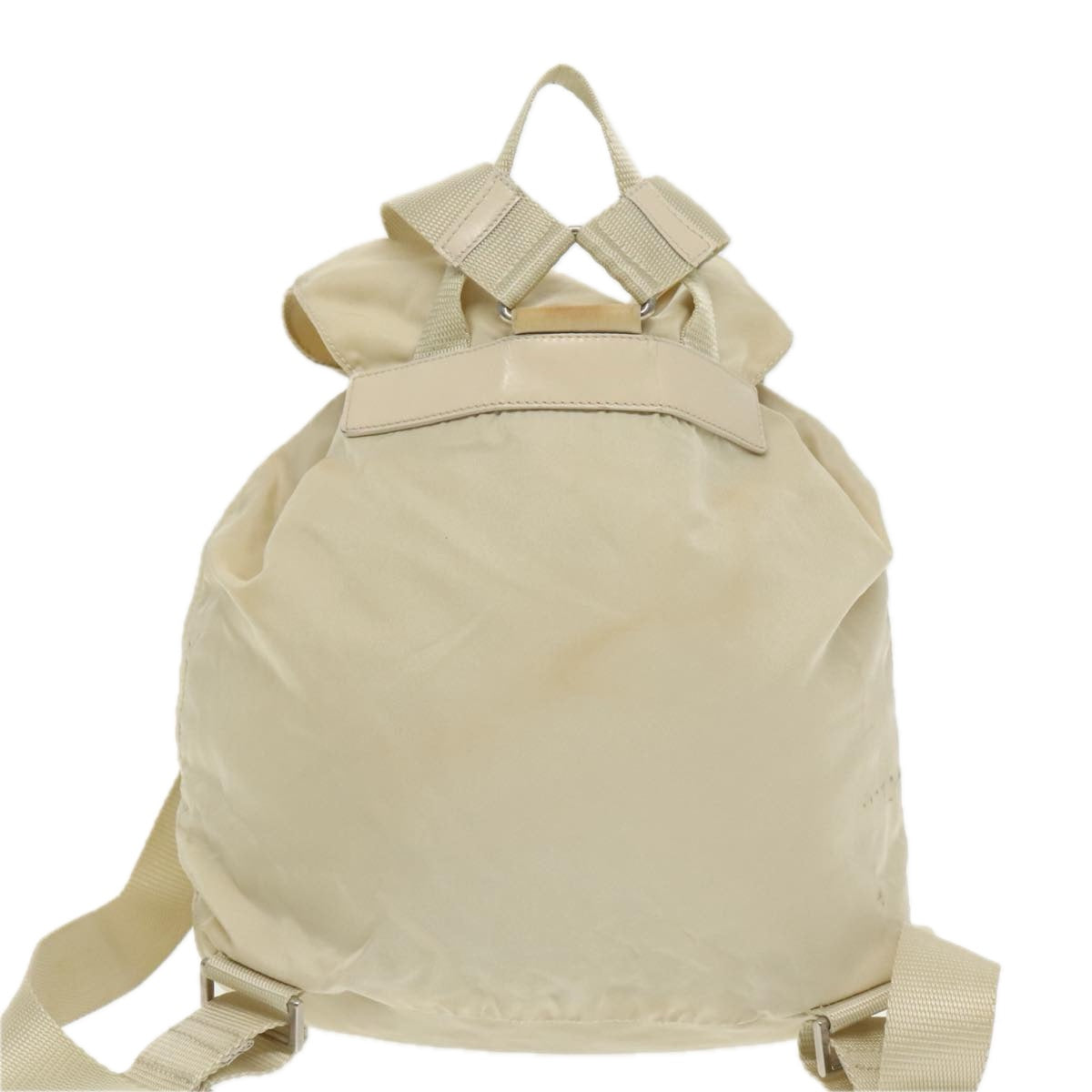 PRADA Backpack Nylon White Silver Auth 94696 - 0