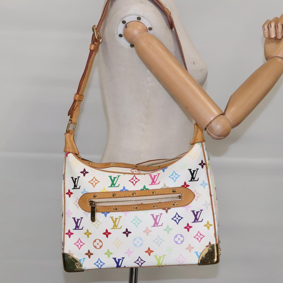 LOUIS VUITTON Monogram Multicolor Boulogne Shoulder Bag M92660 Auth 94715A