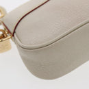 LOUIS VUITTON Suhari Lockit Clutch Bag Leather White M95629 LV Auth 94716V-15
