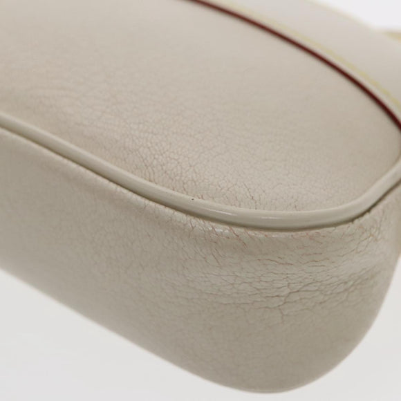 LOUIS VUITTON Suhari Lockit Clutch Bag Leather White M95629 LV Auth 94716V