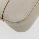 LOUIS VUITTON Suhari Lockit Clutch Bag Leather White M95629 LV Auth 94716V-17
