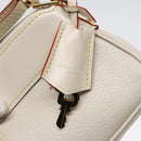 LOUIS VUITTON Suhari Lockit Clutch Bag Leather White M95629 LV Auth 94716V-9