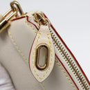 LOUIS VUITTON Suhari Lockit Clutch Bag Leather White M95629 LV Auth 94716V-19