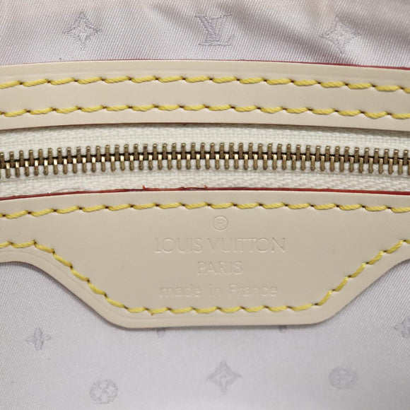 LOUIS VUITTON Suhari Lockit Clutch Bag Leather White M95629 LV Auth 94716V