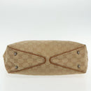 GUCCI GG Canvas Hand Bag Brown Silver 113019 3444 Auth 94718-6