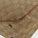 GUCCI GG Canvas Hand Bag Brown Silver 113019 3444 Auth 94718-12