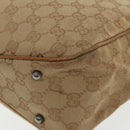 GUCCI GG Canvas Hand Bag Brown Silver 113019 3444 Auth 94718-14